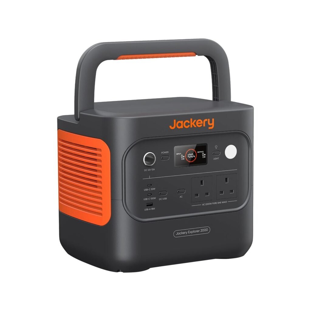 Jackery Explorer 2000 v2, 2042 Wh, 2200 W (4400 W Spitze) Tragbare Powerstation