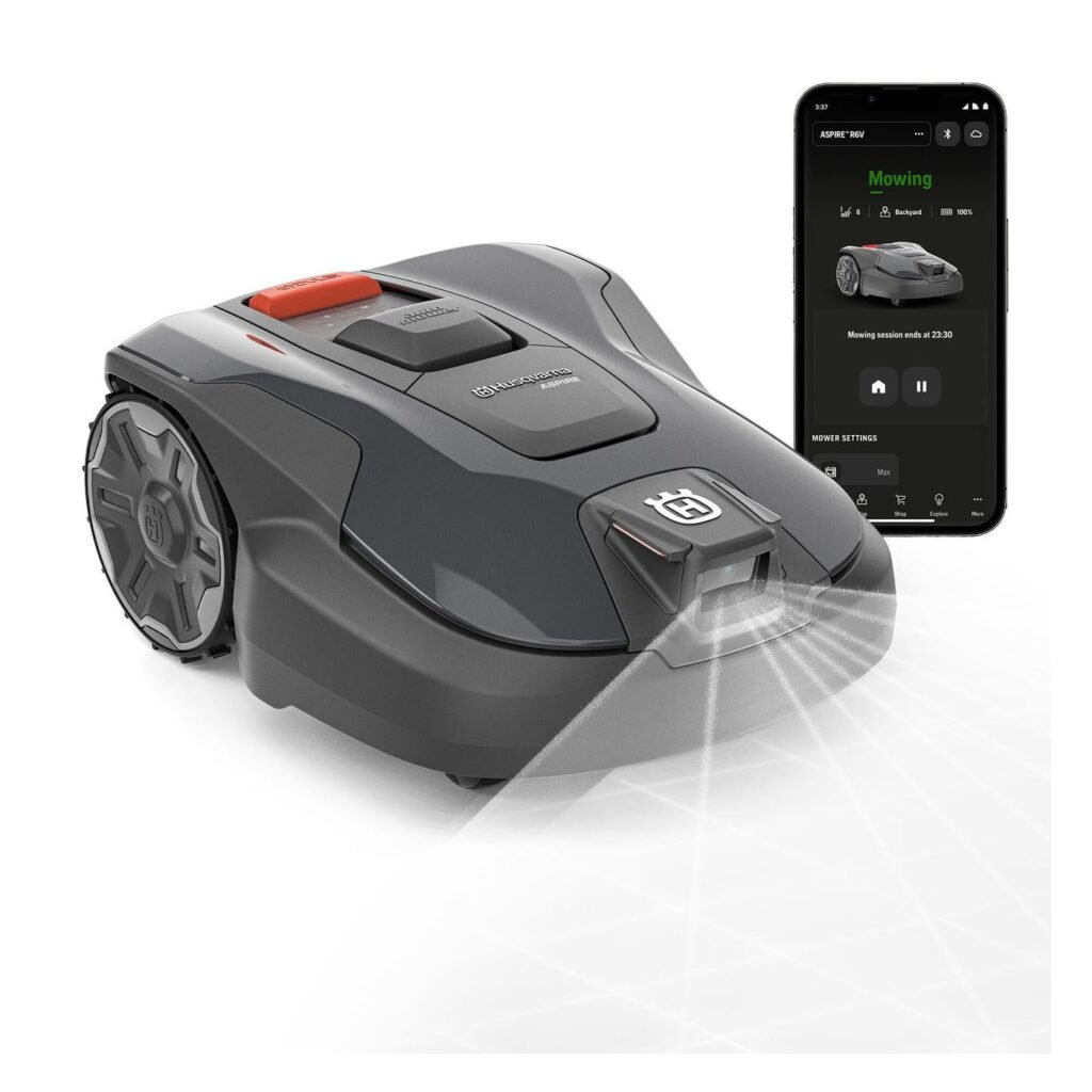 Husqvarna Automower Aspire R6V Mähroboter ohne Begrenzungsdraht – KI-Kamera, GPS, WLAN-App-Steuerung