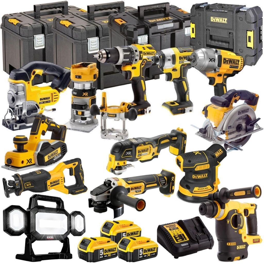 DEWALT 18V Akku-Kombiset 13-teilig mit 3 × 5,0-Ah-Akkus (T4TKIT-487)