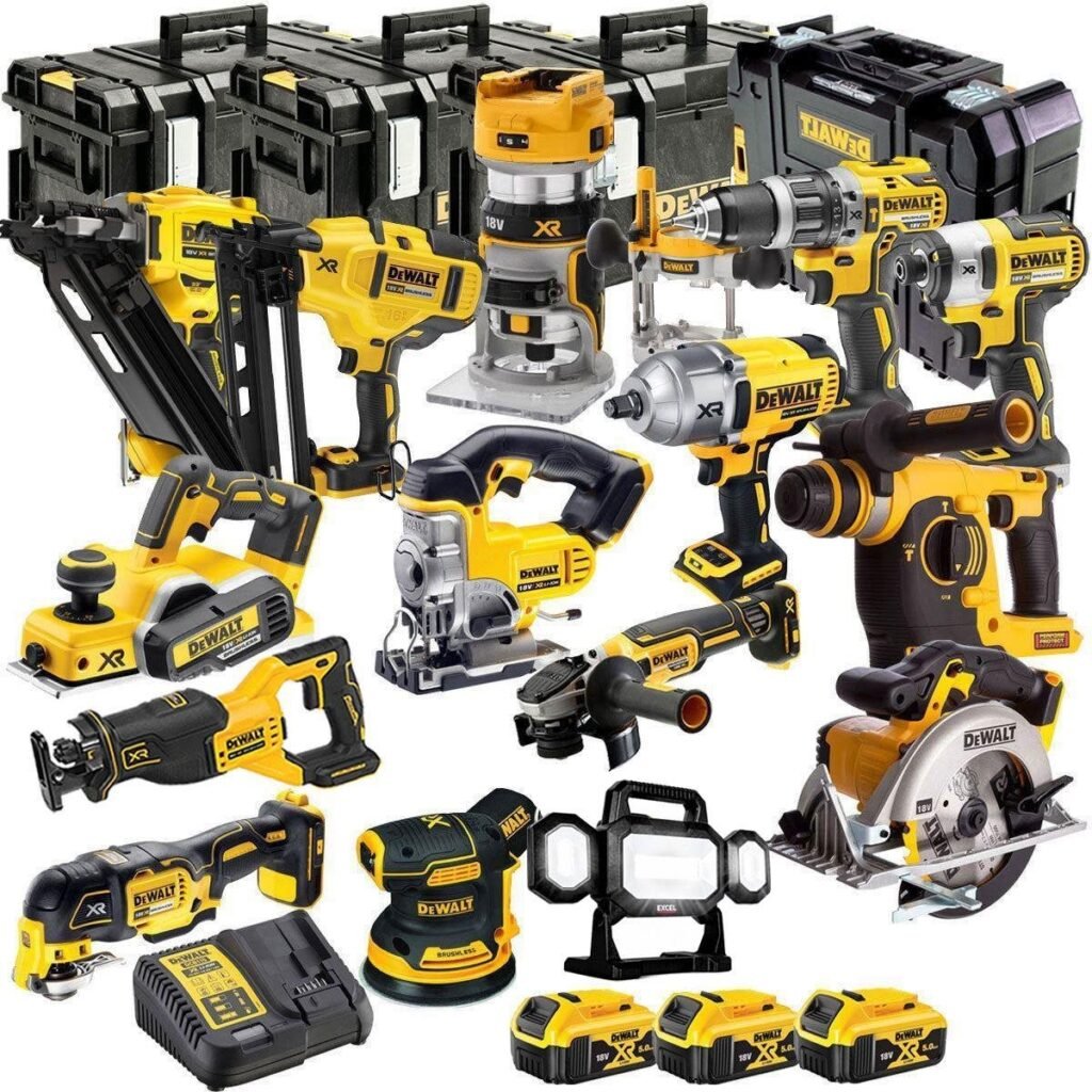 DEWALT 18V XR Akku-Kombiset 15-teilig mit 3 x 5,0-Ah-Akkus, Ladegerät und TSTAK-Boxen (DCKT4T15B4)