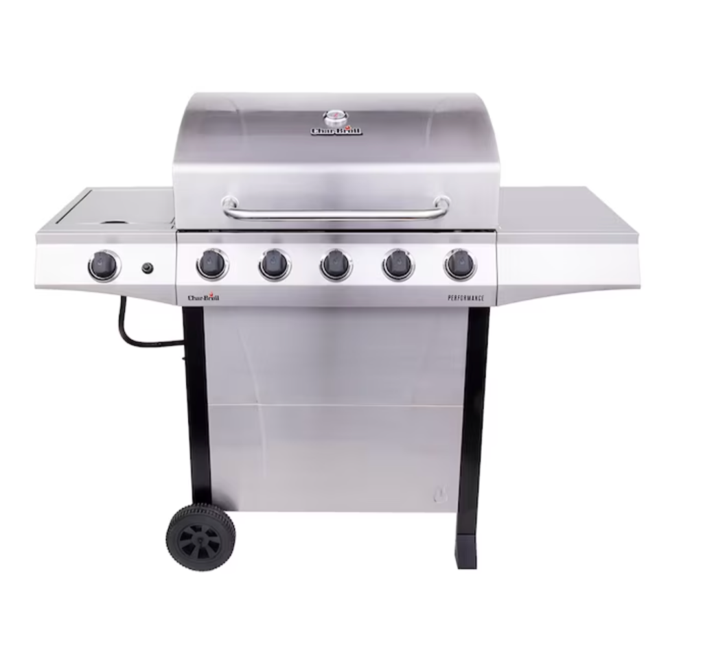 Char-Broil Performance Series Gasgrill mit 5 Brennern – Propan, Silber